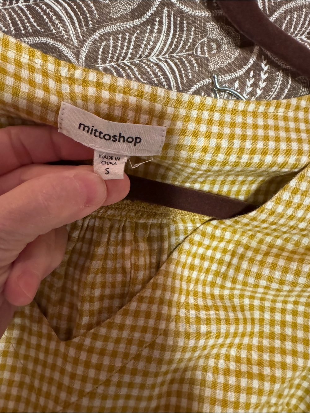mittoshop Yellow Gingham Sleeveless Top